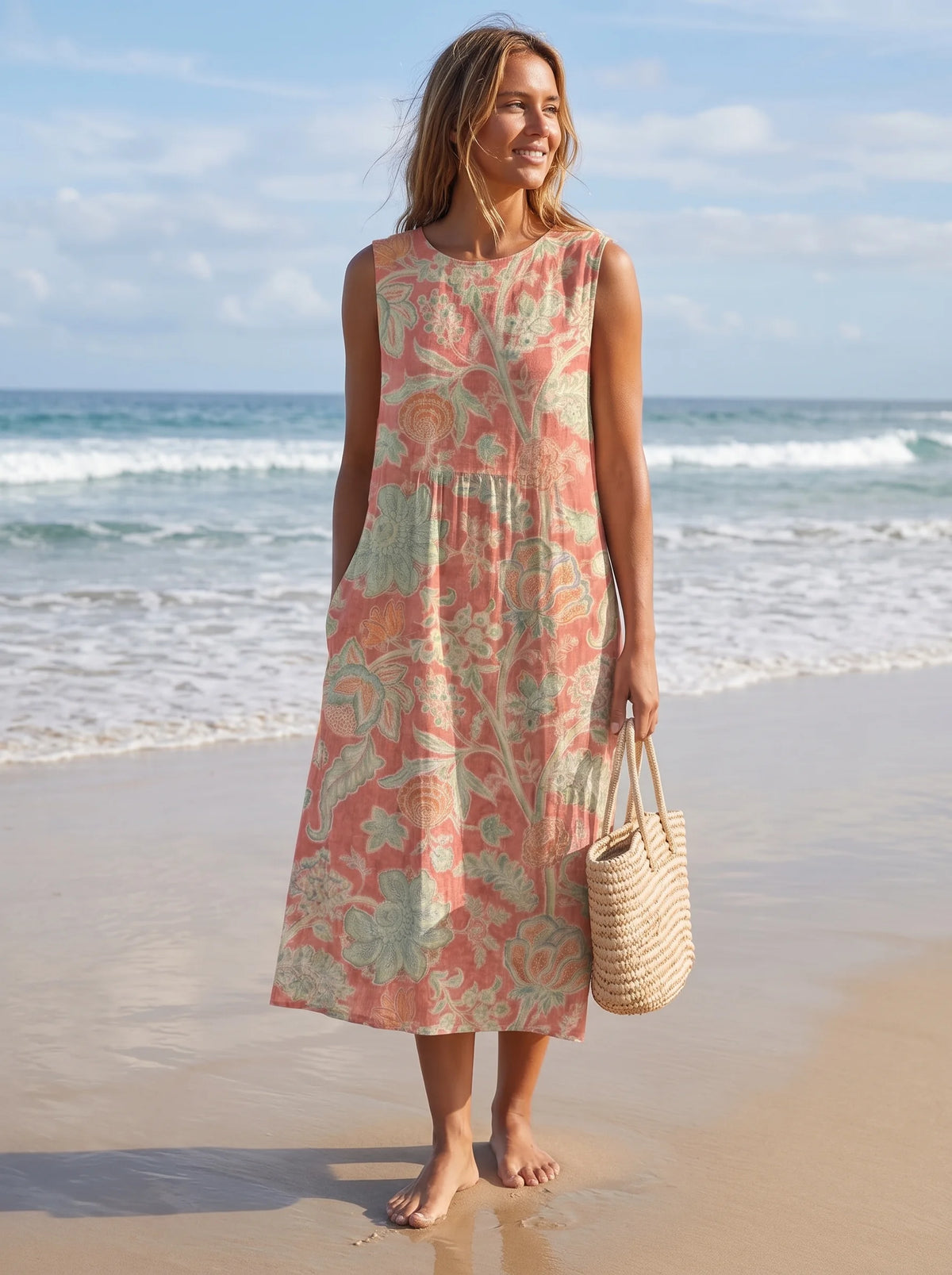 Beth | Vestido midi con estampado floral