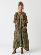 Aleta | Vestido midi oversize con botones en la parte delantera y bolsillos