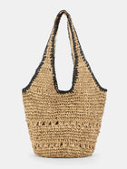 Bolso Tote de Rafia Trenzada con Croché
