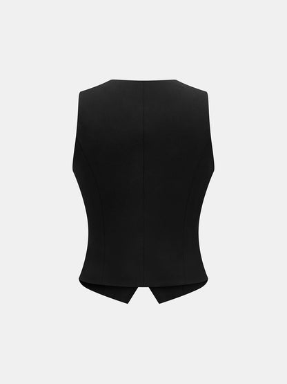 Conjunto de dos piezas con aplicación de encaje: top y pantalón