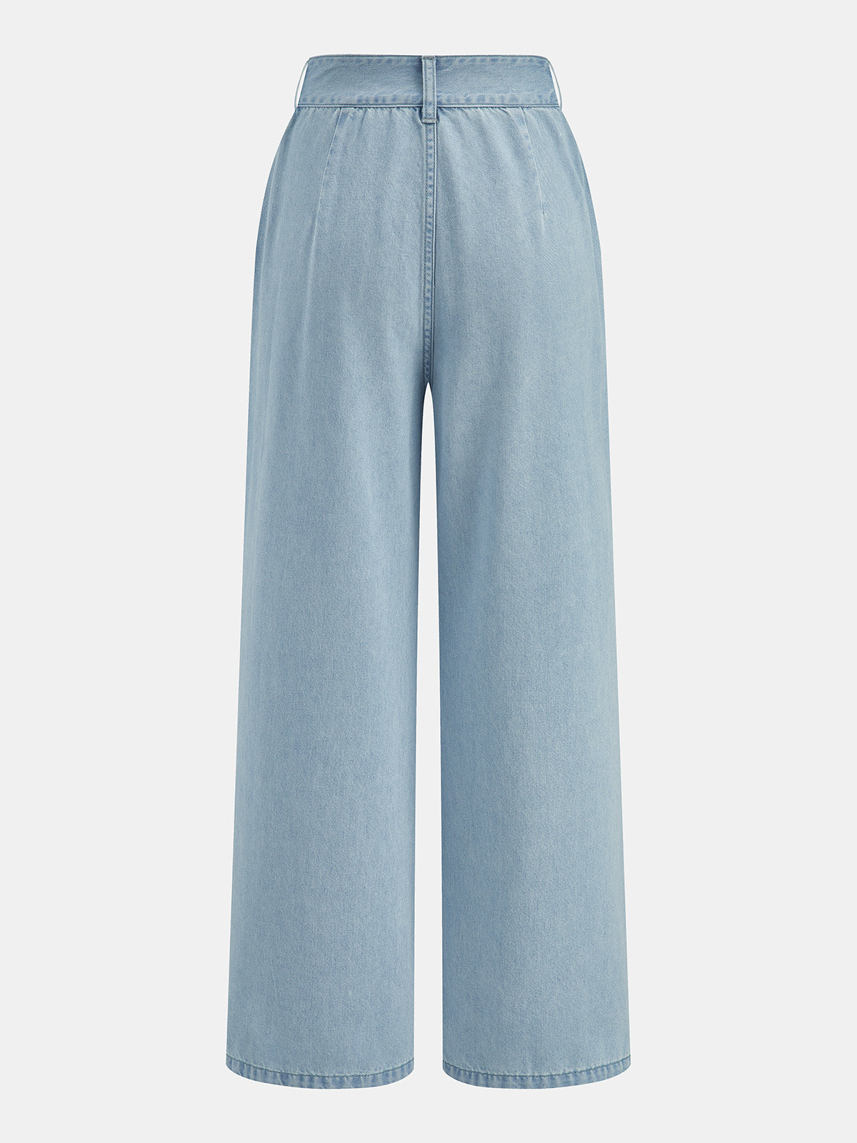 Conjunto de Top Vaquero Sin Mangas y Pantalón Plisado