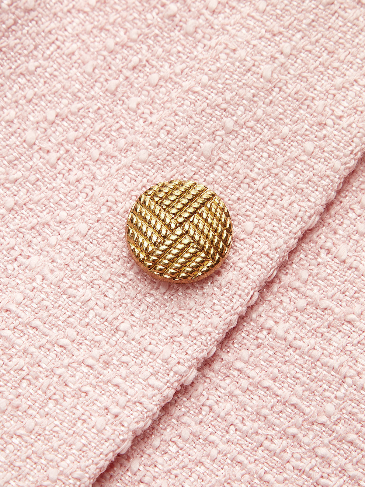 Vestido mini de tweed sin mangas con tablas