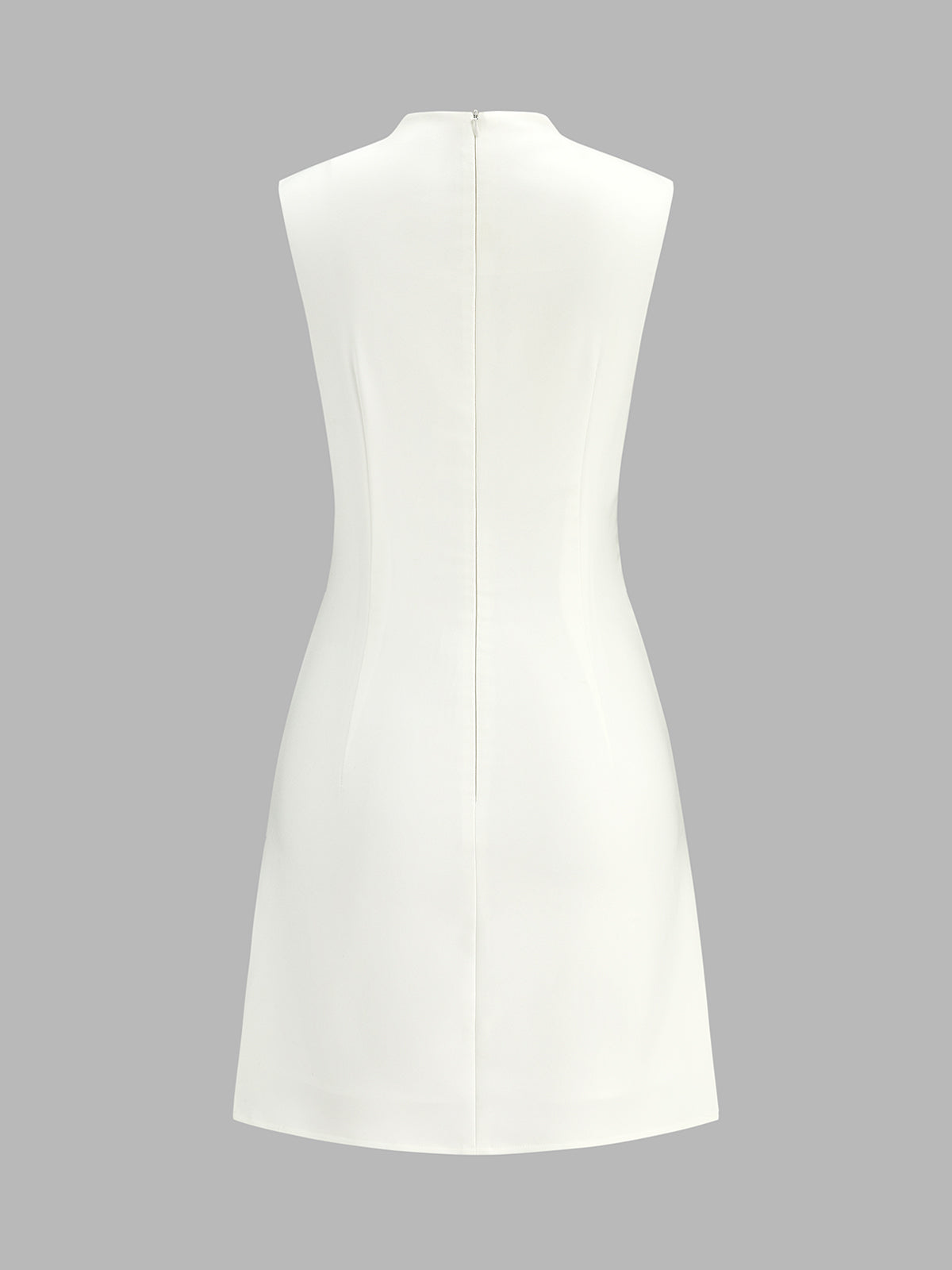 Vestido mini plisado con detalle metálico