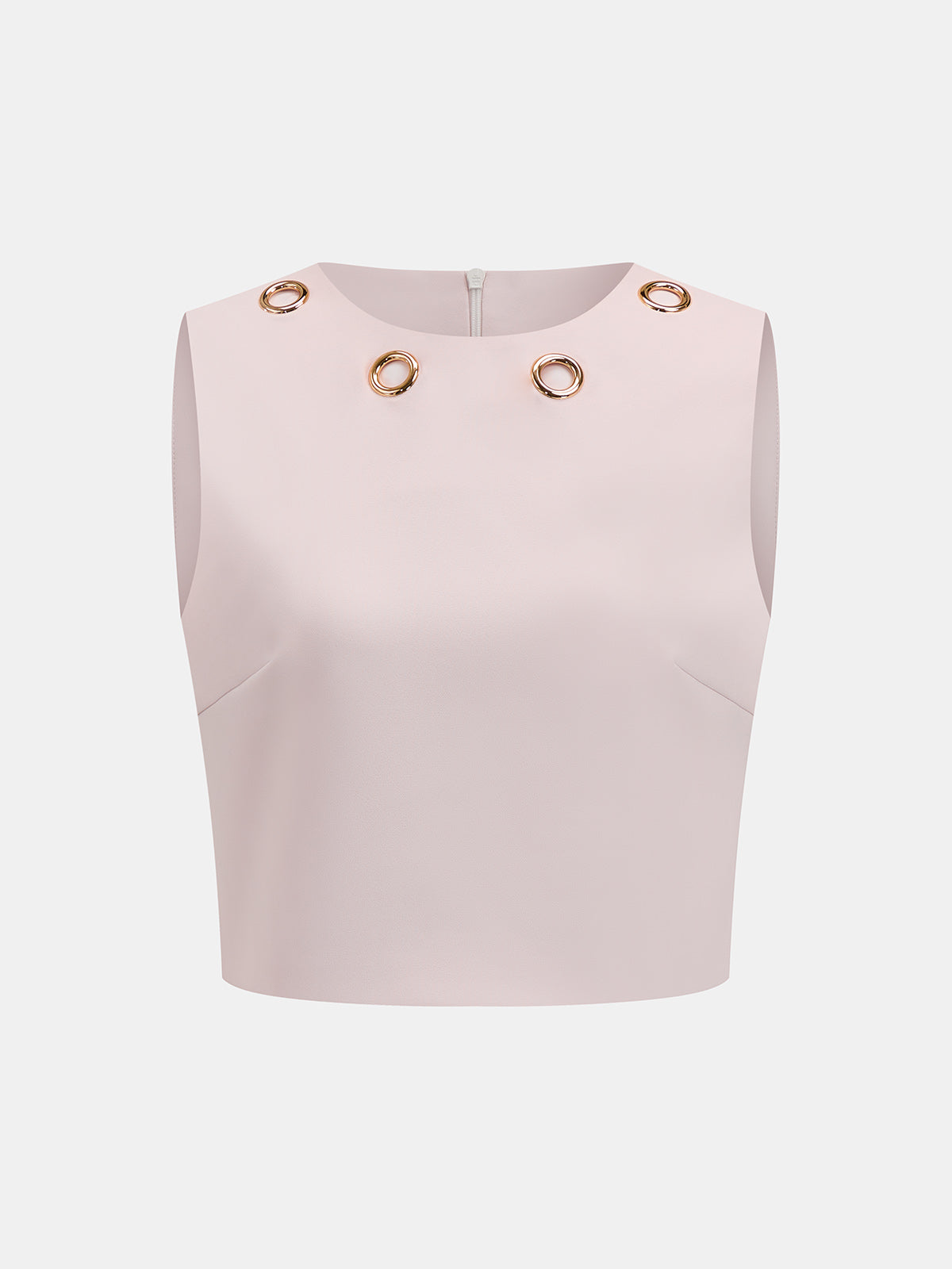 Conjunto de dos piezas con ojales metálicos: top y falda