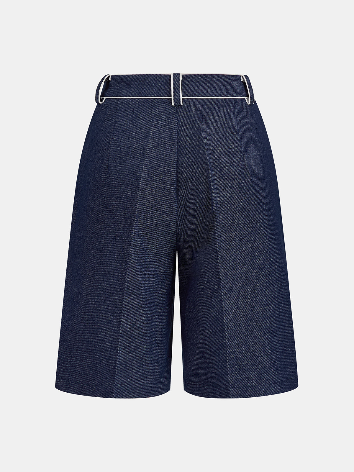 Bermudas de tiro medio con ribete en contraste