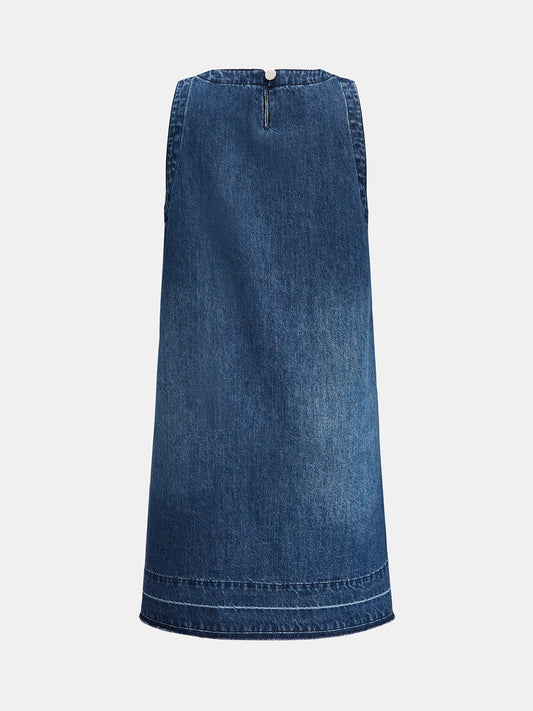 Vestido vaquero sin mangas de corte recto