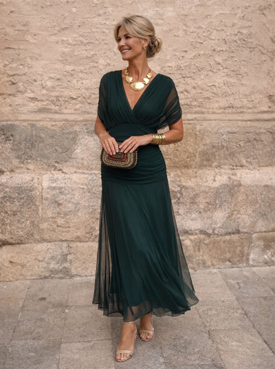Lydia | Vestido largo con hombros al aire