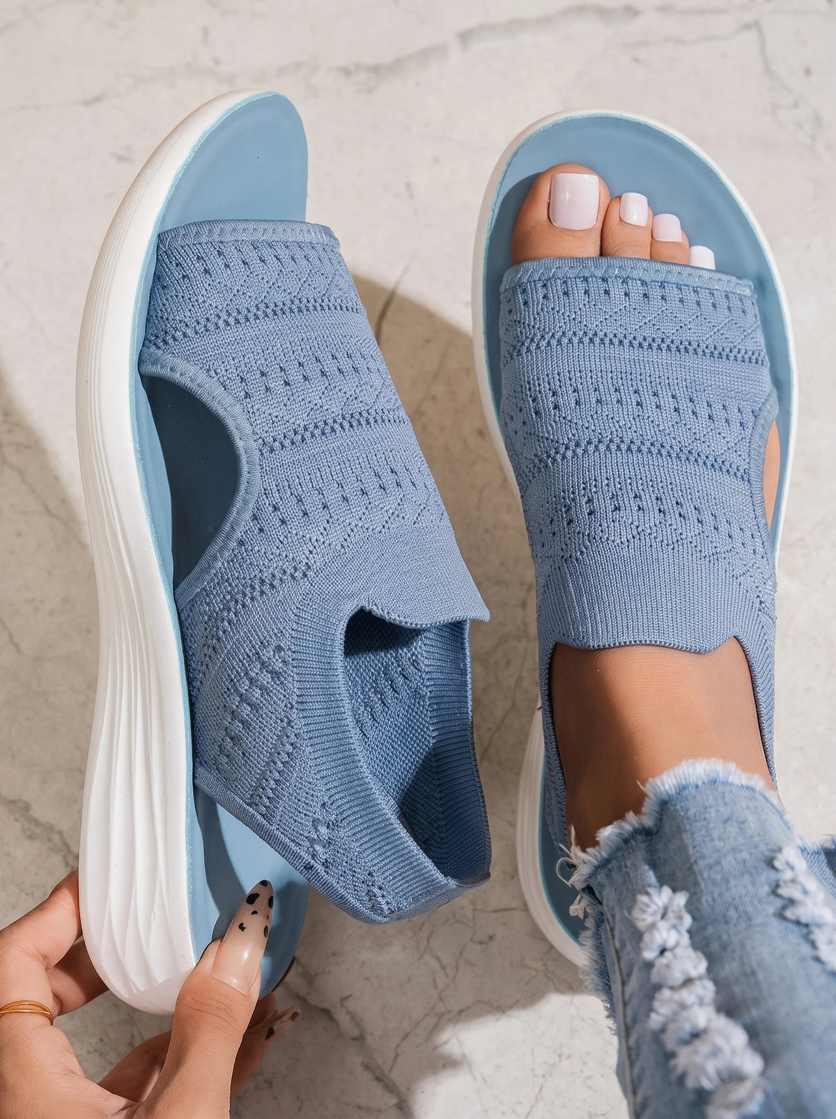 Serena | Sandalias de mujer con plataforma, confeccionadas en un material transpirable