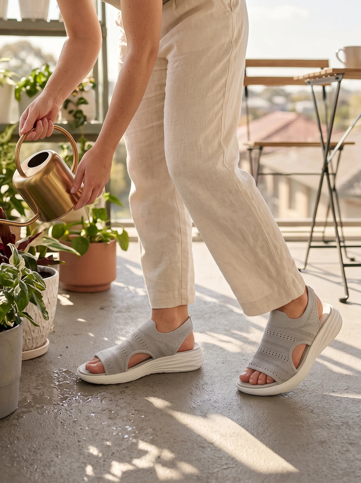 Serena | Sandalias de mujer con plataforma, confeccionadas en un material transpirable