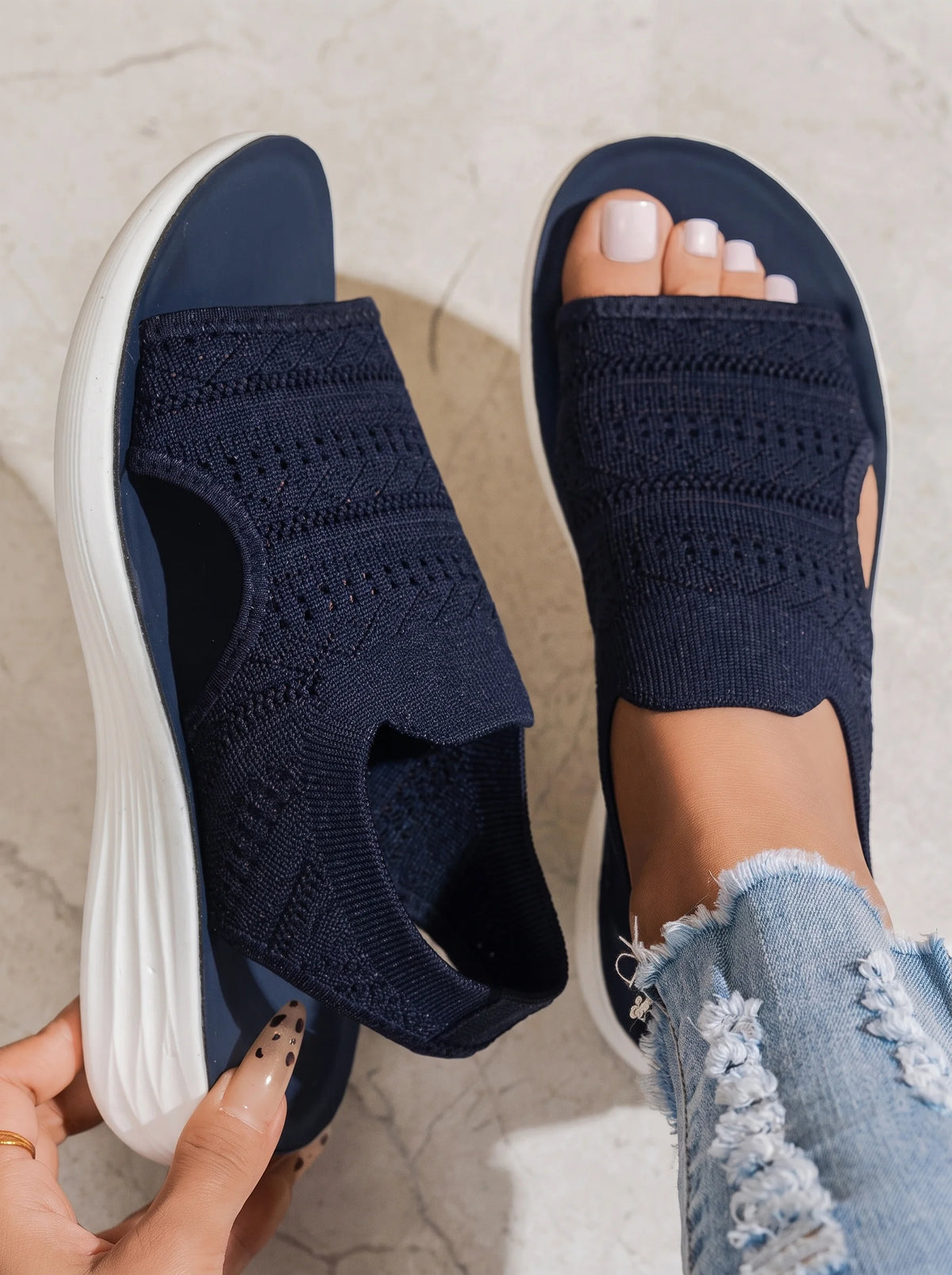 Serena | Sandalias de mujer con plataforma, confeccionadas en un material transpirable