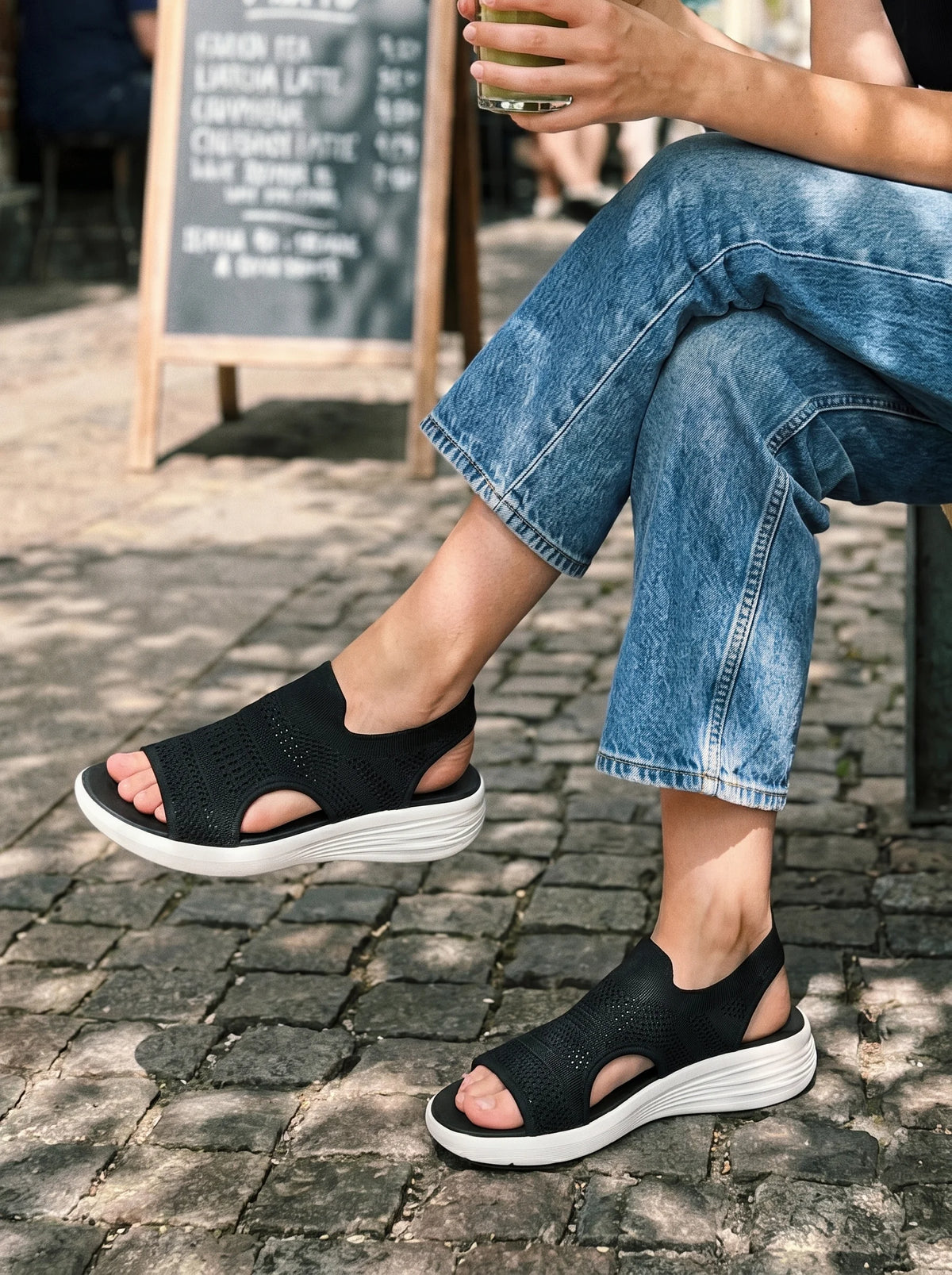 Serena | Sandalias de mujer con plataforma, confeccionadas en un material transpirable