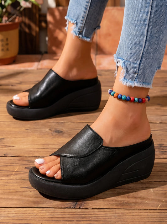 Celine | Sandalias Ortopédicas de Cuña Sin Cordones