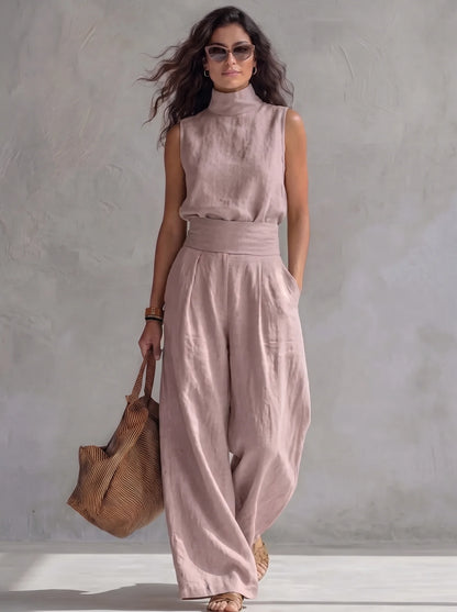 María | Conjunto elegante de pantalón ancho y top