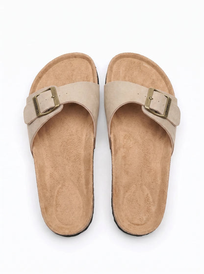 Sandalias de cuero de gamuza de primera calidad