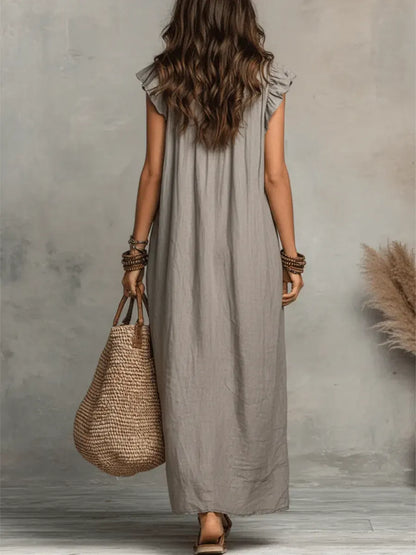 Chiara | Vestido largo bohemio con escote en V