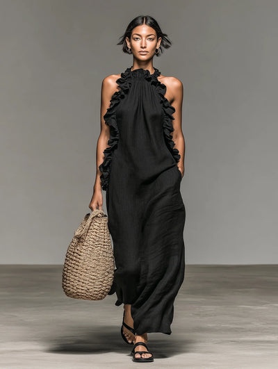 Vestido largo Gladys con bolsillos