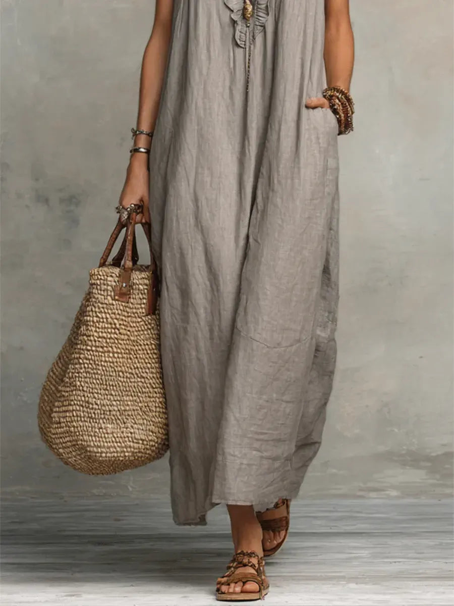 Chiara | Vestido largo bohemio con escote en V