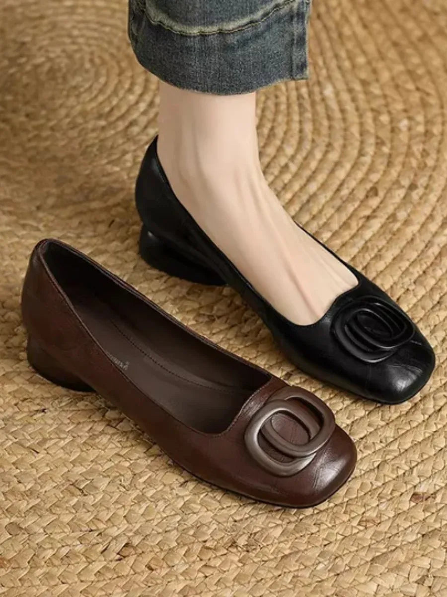 Manoletinas de piel Opium