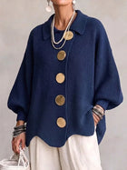 Victoire | Cárdigan oversize con botones grandes dorados